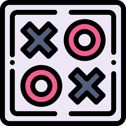 tic tac toe Detailed Rounded Lineal color icona