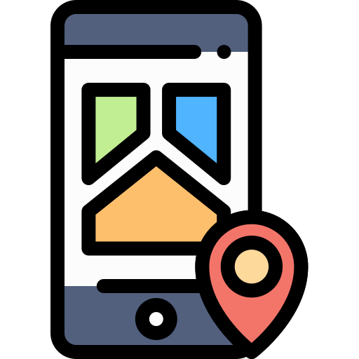 gps Detailed Rounded Lineal color icon