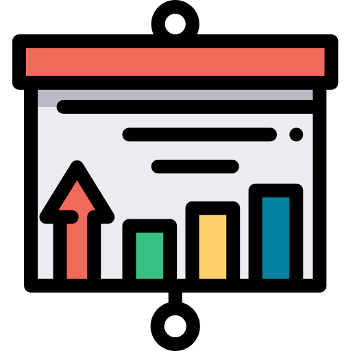 Statistics Detailed Rounded Lineal color icon