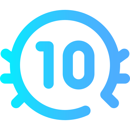 10. rocznica Super Basic Omission Gradient ikona