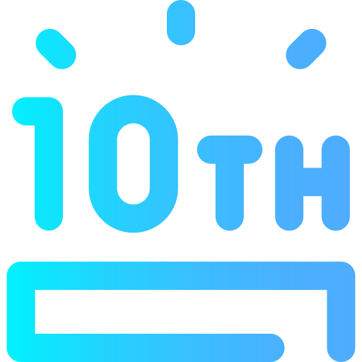 10° anniversario Super Basic Omission Gradient icona
