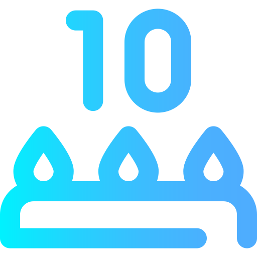 décimo aniversario Super Basic Omission Gradient icono