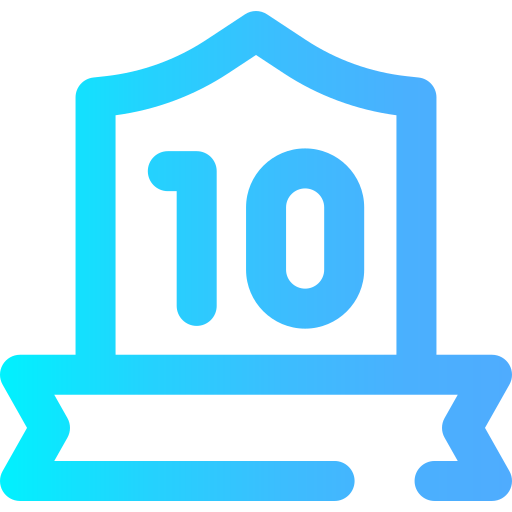 10. jahrestag Super Basic Omission Gradient icon