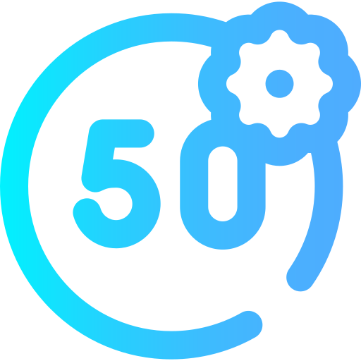 50 aniversario Super Basic Omission Gradient icono