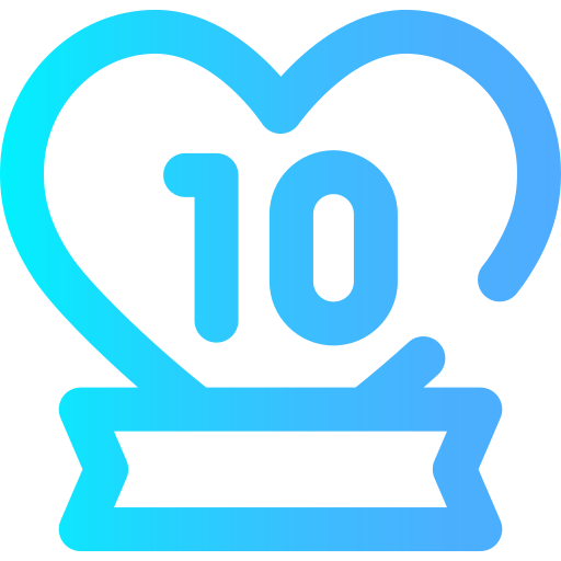 10 eme anniversaire Super Basic Omission Gradient Icône