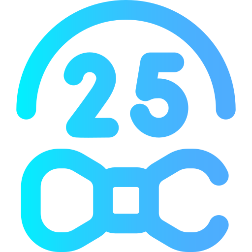 25° anniversario Super Basic Omission Gradient icona