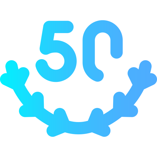 50th anniversary Super Basic Omission Gradient icon