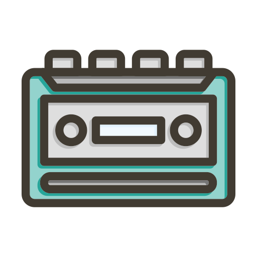 Cassette recorder Generic color lineal-color icon