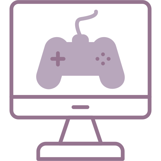 Игровой компьютер Generic color outline иконка