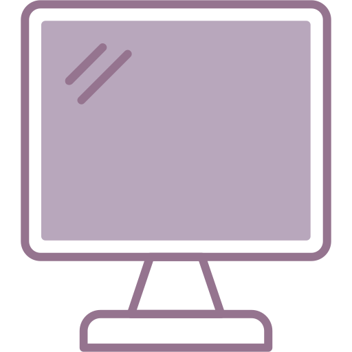 pantalla del monitor Generic color outline icono