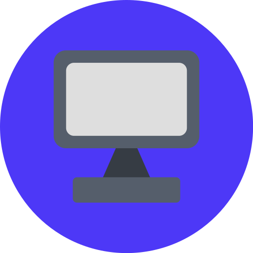 pantalla del monitor Generic color fill icono