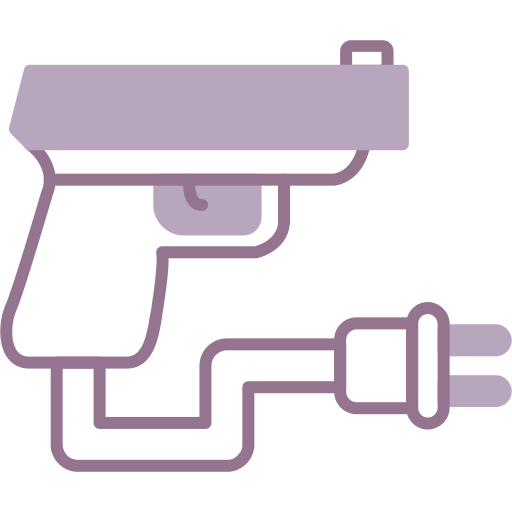 Электрический пистолет Generic color outline иконка