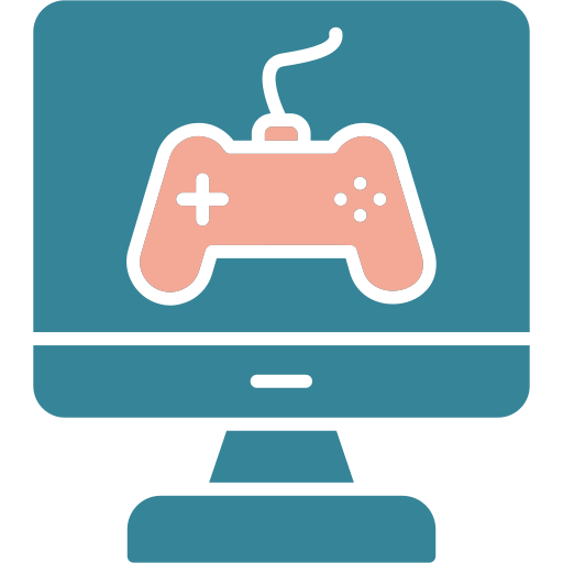 komputer do gier Generic color fill ikona
