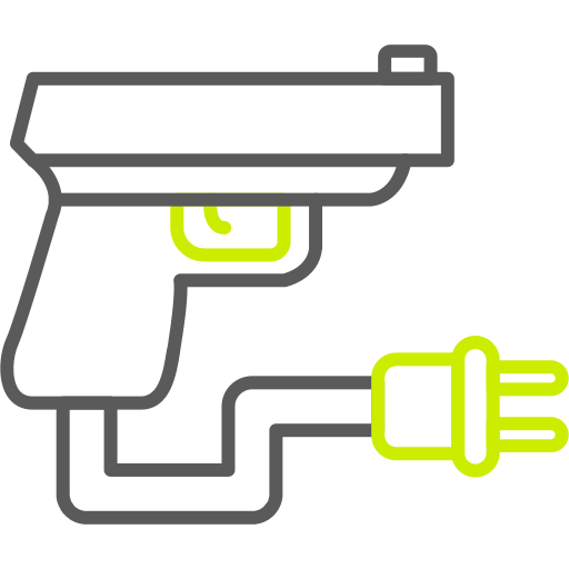 Электрический пистолет Generic color outline иконка