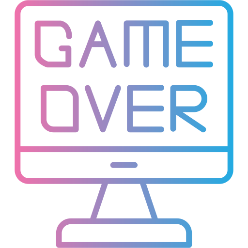game over Generic gradient outline icona