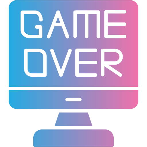 game over Generic gradient outline icona