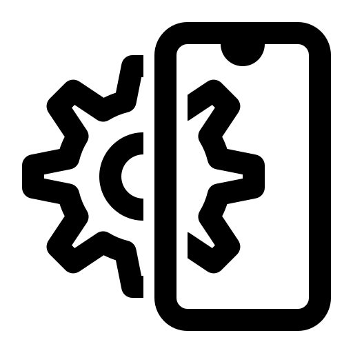 smartphone-einstellungssymbol Generic black outline icon