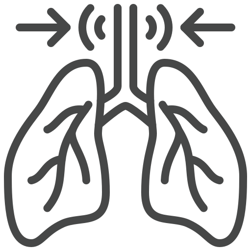 płuca Generic outline ikona