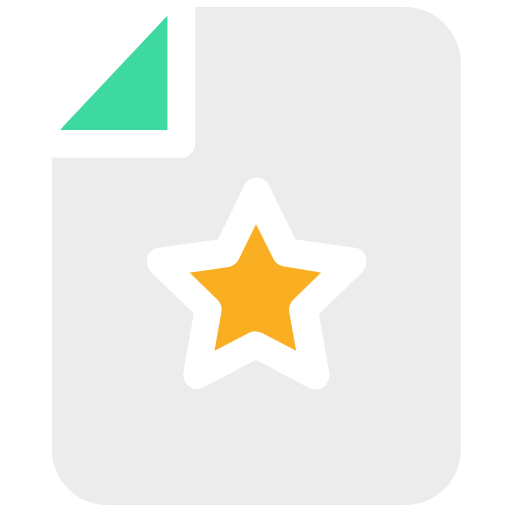 Document with star Generic Others icon