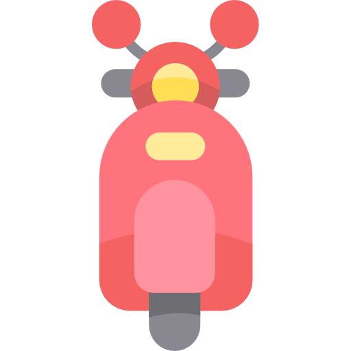 motocykl Kawaii Flat ikona
