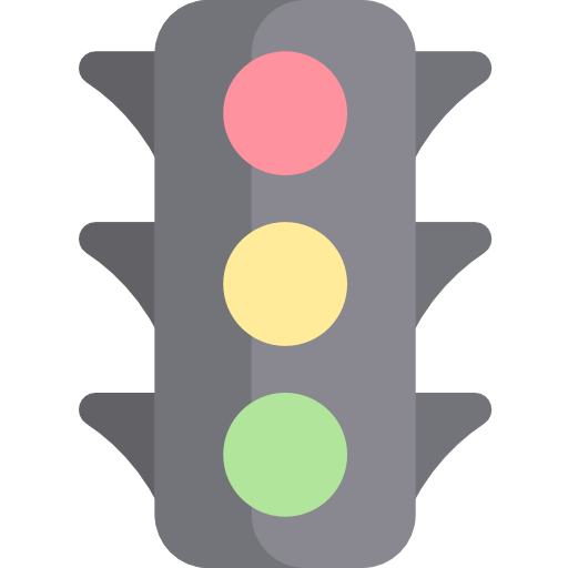 Traffic light Kawaii Flat icon