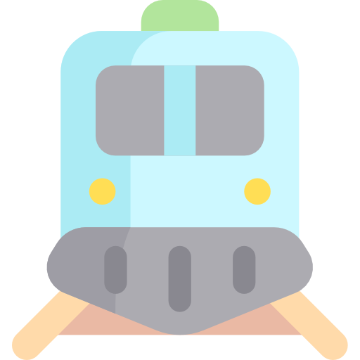Поезд Kawaii Flat иконка