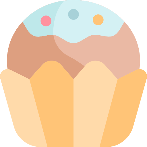 muffin Kawaii Flat icoon