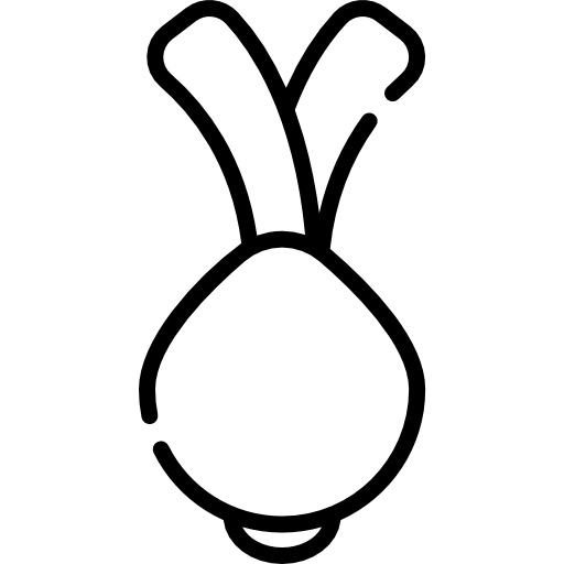 cipolla Kawaii Lineal icona