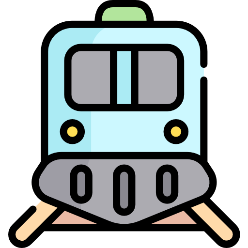 pociąg Kawaii Lineal color ikona