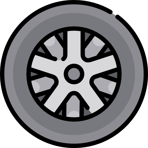 rueda Kawaii Lineal color icono