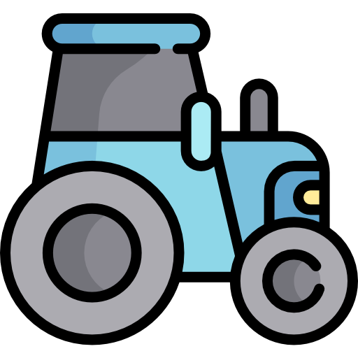 Tractor Kawaii Lineal color icon