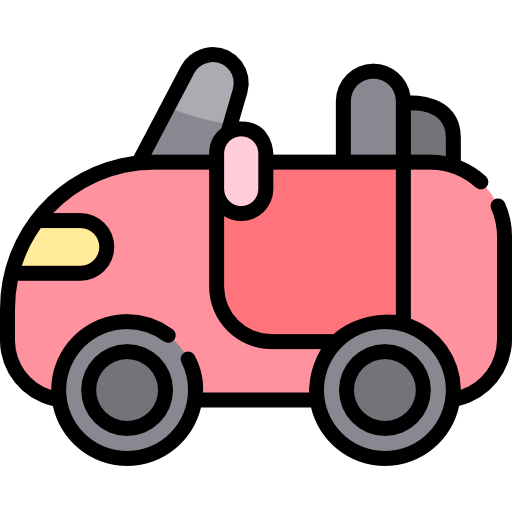 convertible Kawaii Lineal color icono