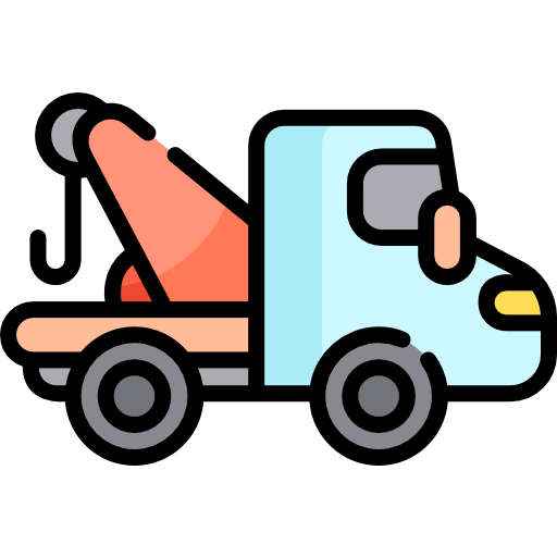 Tow truck Kawaii Lineal color icon