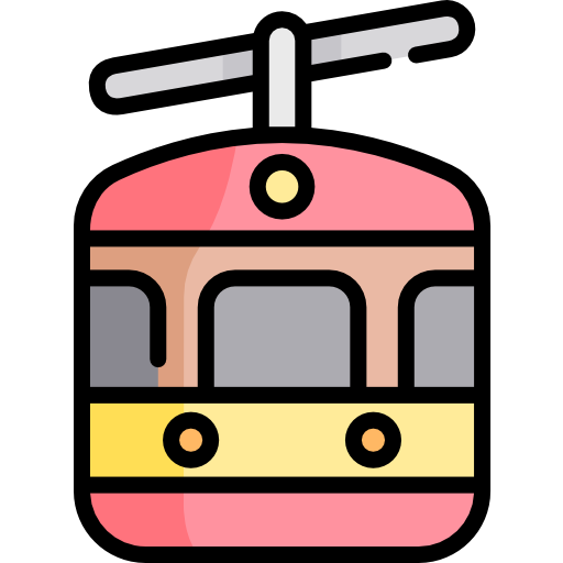 路面電車 Kawaii Lineal color icon