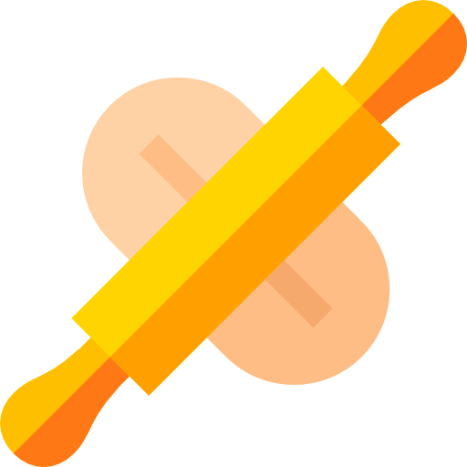 Rolling pin Basic Straight Flat icon