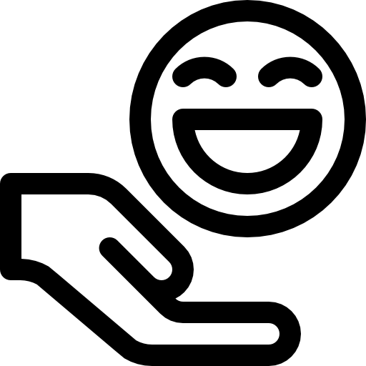 vrolijk Basic Rounded Lineal icoon