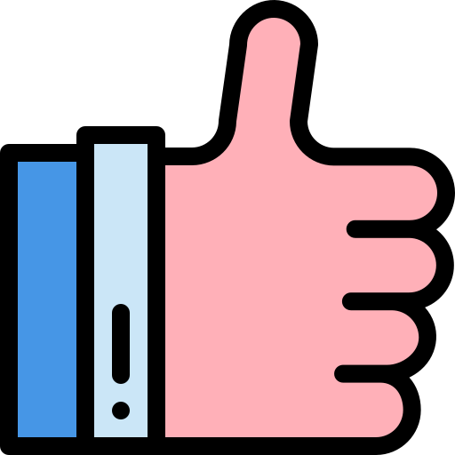Thumbs up Detailed Rounded Lineal color icon