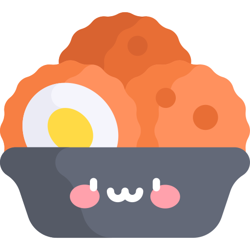 Papa rellena con huevo Kawaii Flat icon