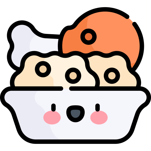 Chicken rice Kawaii Lineal color icon