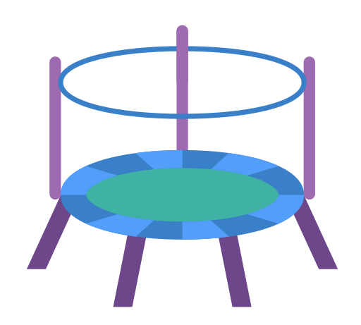 trampolino Generic color fill icona