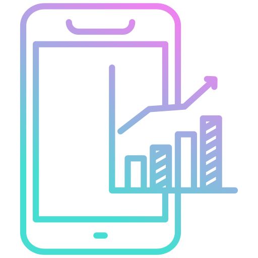 Mobile analytics Generic gradient outline icon