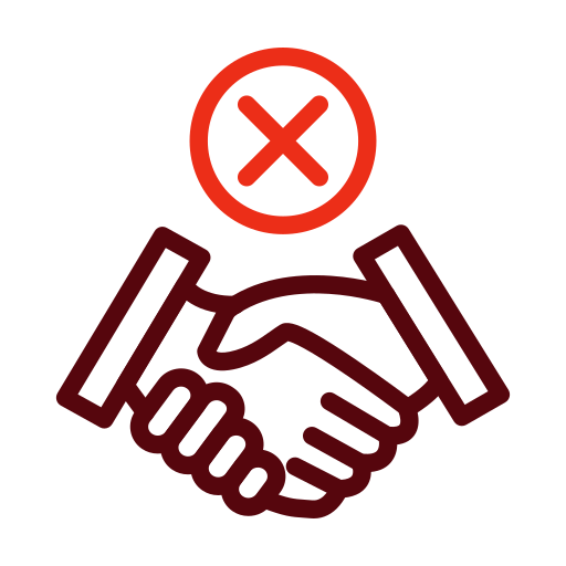 No handshake Generic color outline icon