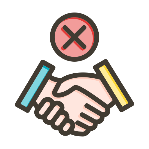 No handshake Generic color lineal-color icon