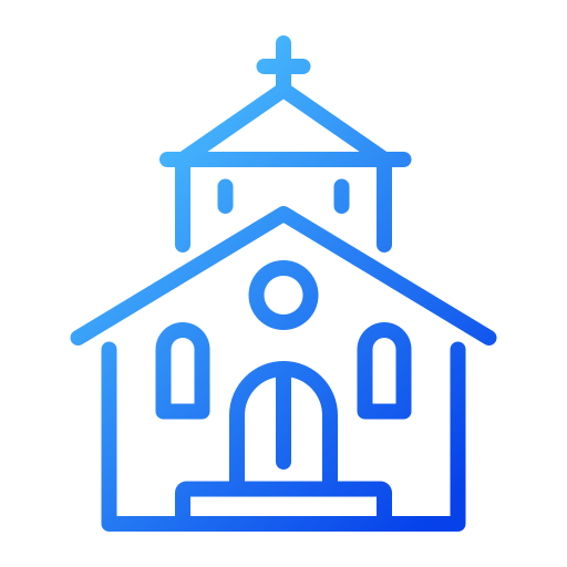kerk Generic gradient outline icoon