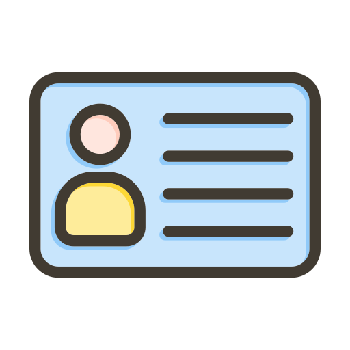 carta d'identità Generic color lineal-color icona