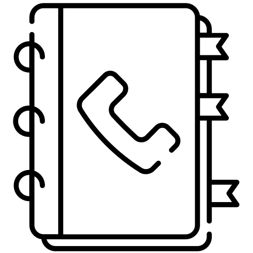 연락처 Generic black outline icon