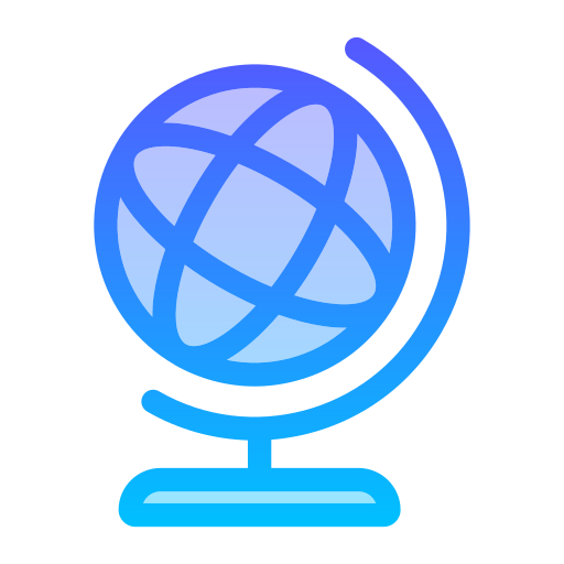 Globe graph Generic gradient lineal-color icon