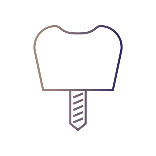 Зубная коронка Generic gradient outline иконка