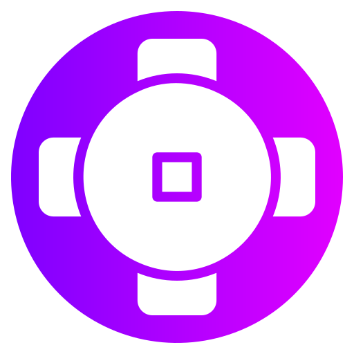 okrągły stół Generic gradient fill ikona