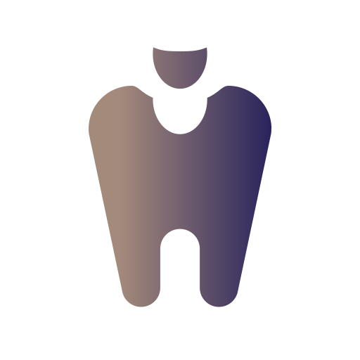 Зубная пломба Generic gradient fill иконка